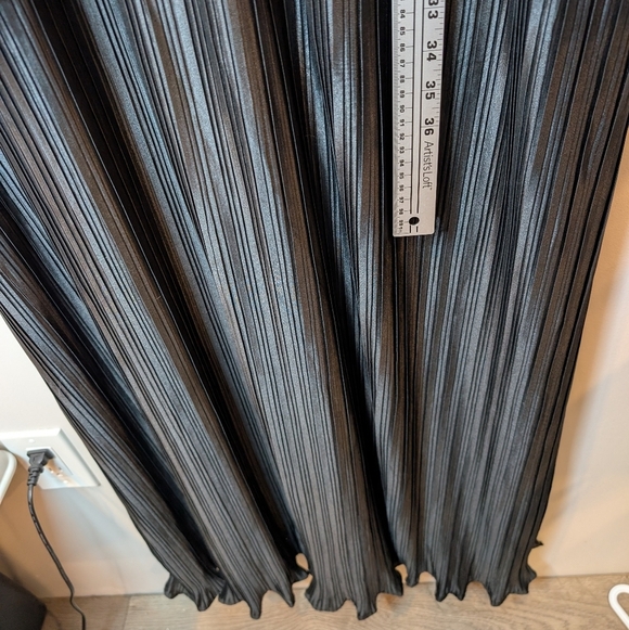 NWT Plus Black Pleated Long Sleeve Ruffle Detail Maxi Dress Size 28 Women - Picture 13 of 16